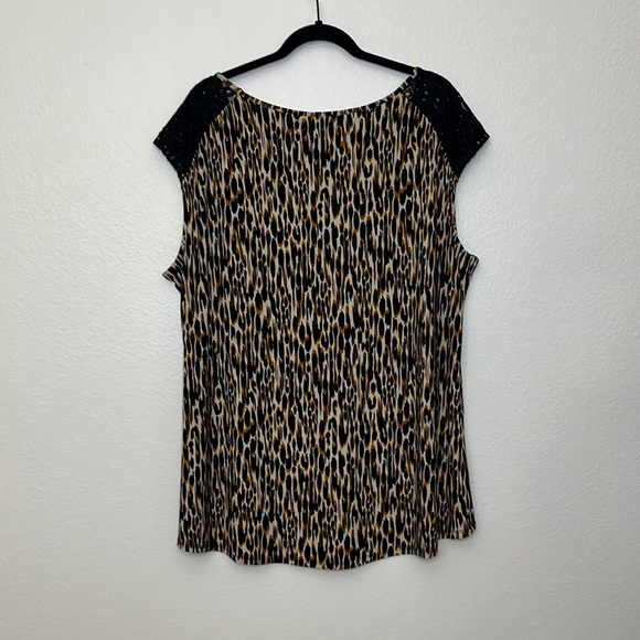 Roz & Ali Leopard Print Women’s Blouse Size 3X - Picture 8 of 9